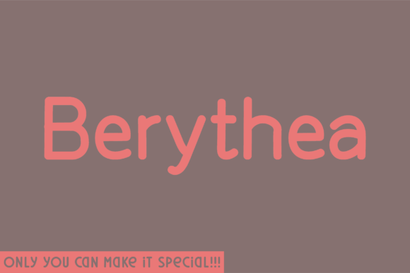 Berythea: A Handwritten Font for Editorial Design
