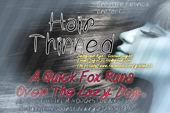 Discover Hair Thinned: A Handwritten Font for Creative Projects