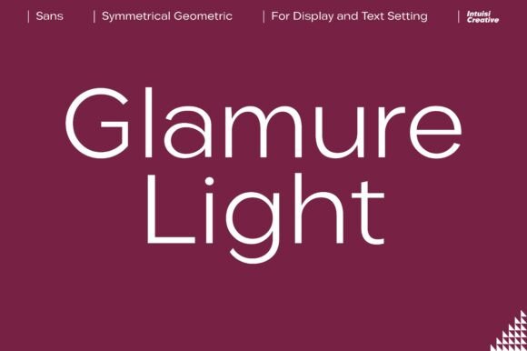 Glamure Light Font for Web Design