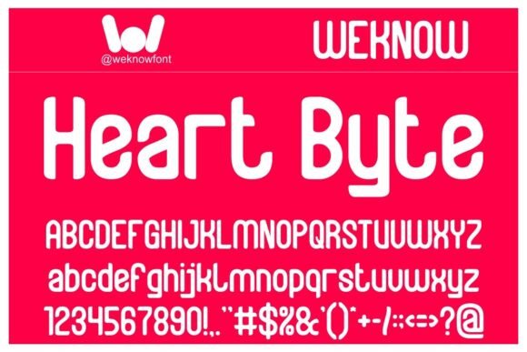 Heart Byte Font: Modern Sans Serif for Craft Creators