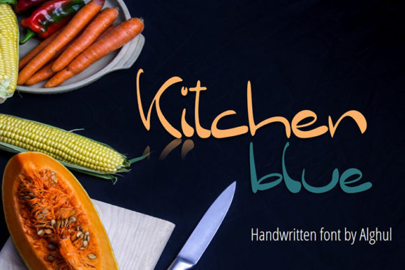 Kitchen Blue: A Bold, Handcrafted Font