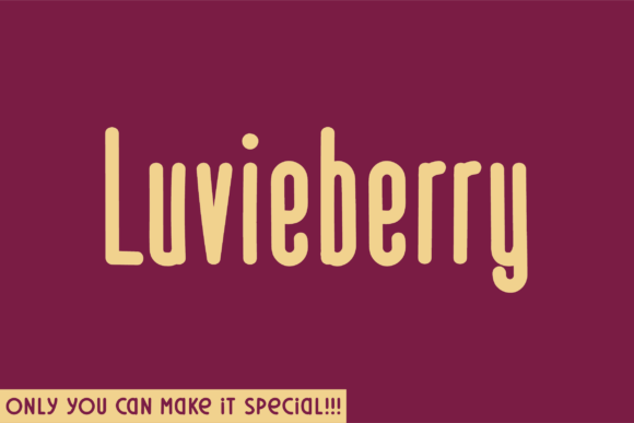 Luvieberry: A Unique Handwritten Font