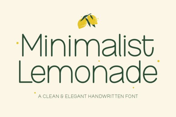 Minimalist Lemonade: A Font for Calm Design