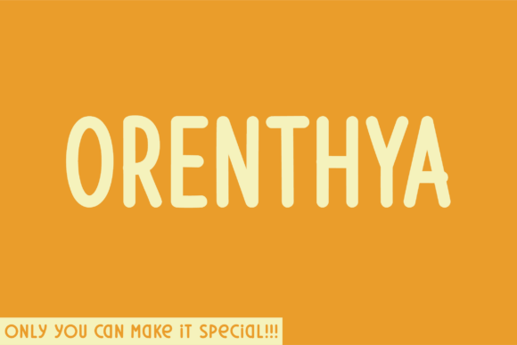 Orenthya: A Handwritten Font for Creative Web Design