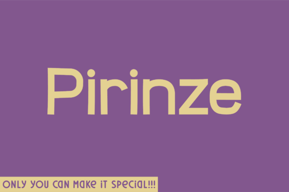 Pirinze: A Handwritten Font for Web Design